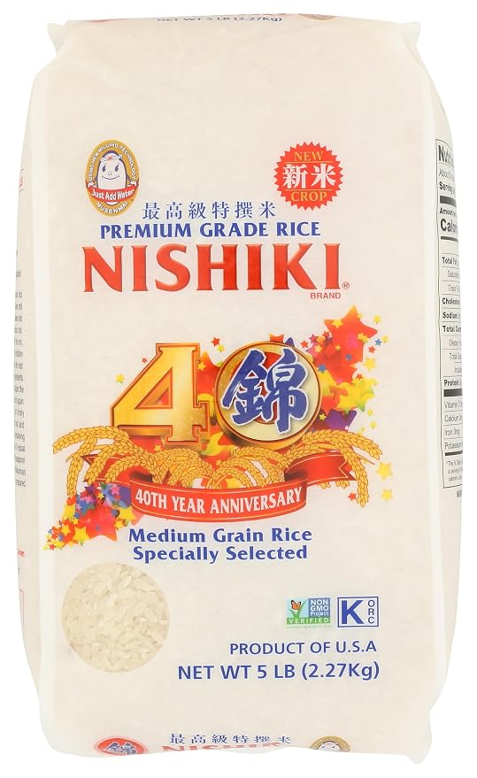 Nishiki Medium Grain Rice 80 ounce bag