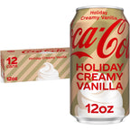 Coca-Cola creamy vanilla holiday soft drink can