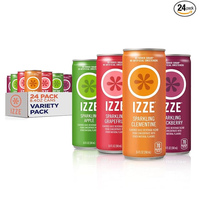 IZZE sparkling juice variety pack 24 cans
