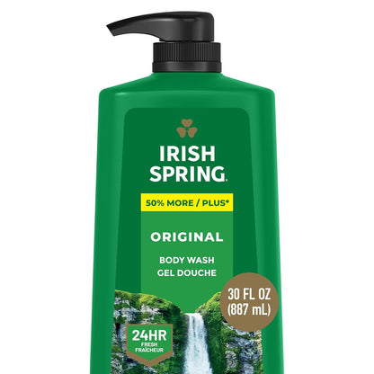 Men’s Irish Spring body and face wash bottle