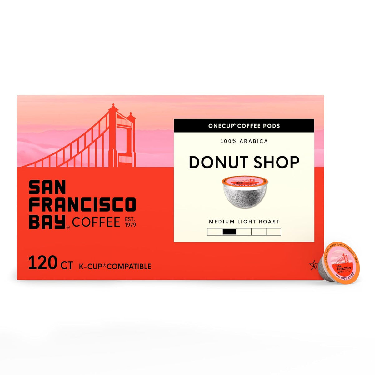 Medium-light roast Donut Shop single serve coffee pods