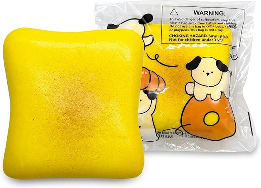 Toast-shaped bread squishy fidget toy