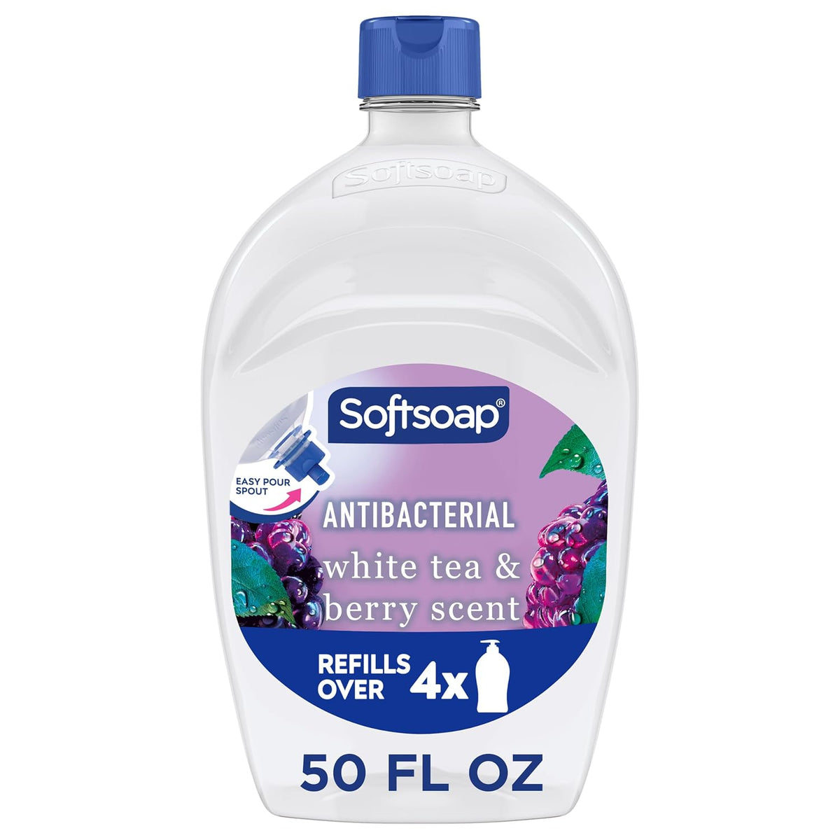 Softsoap White Tea and Berry antibacterial liquid hand soap refill bottle