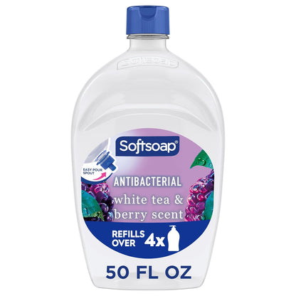 Softsoap White Tea and Berry antibacterial liquid hand soap refill bottle