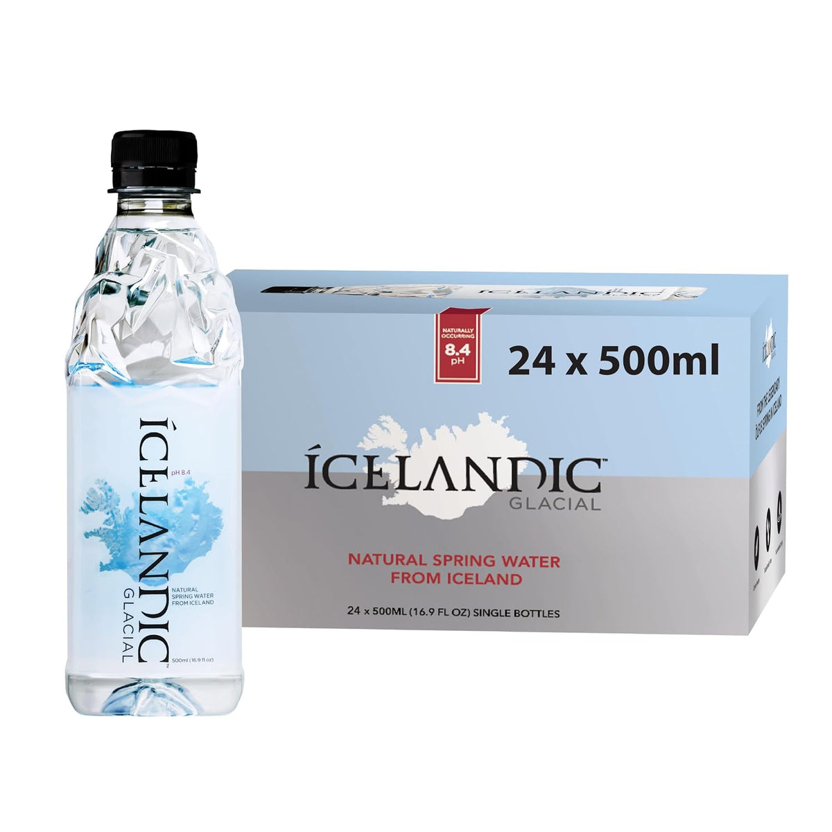 Icelandic Glacial alkaline spring water bottles