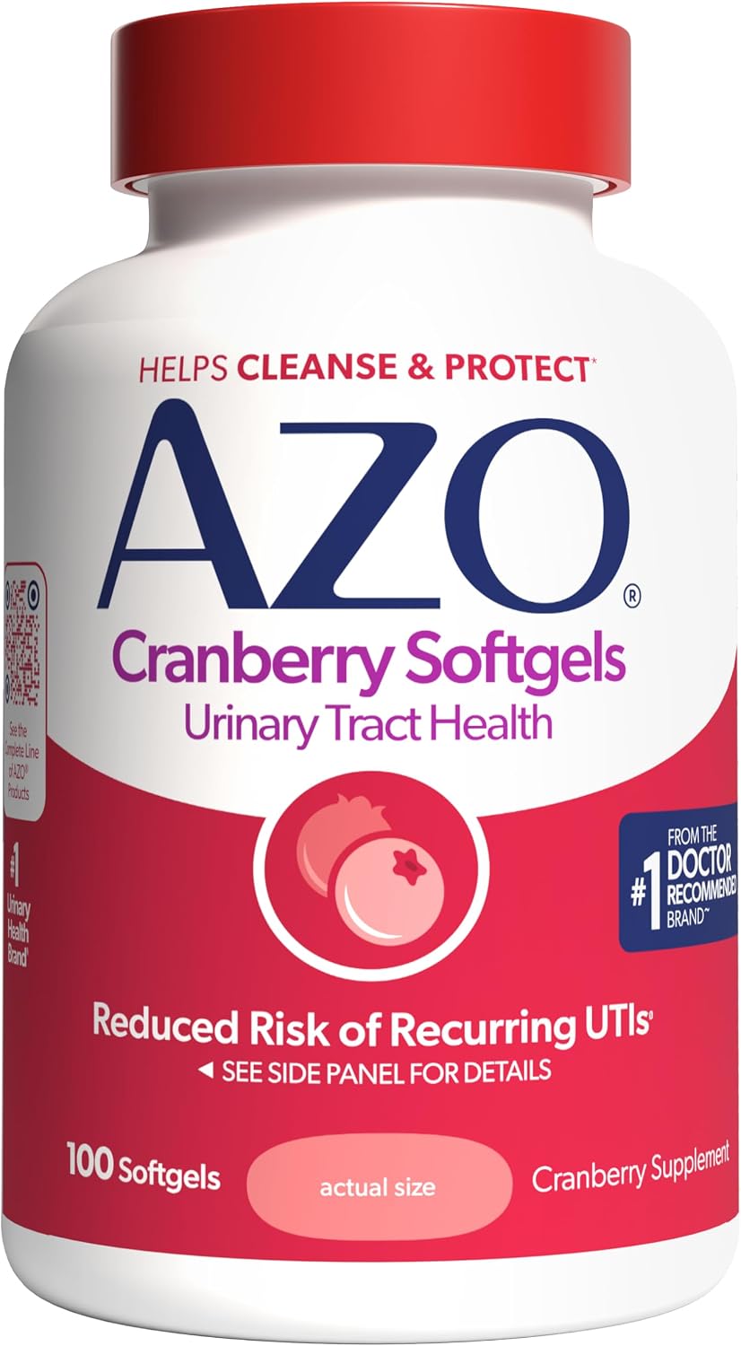 AZO Cranberry Pills for women and men 100 softgels