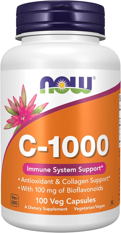 NOW Supplements Vitamin C veg caps 100 count