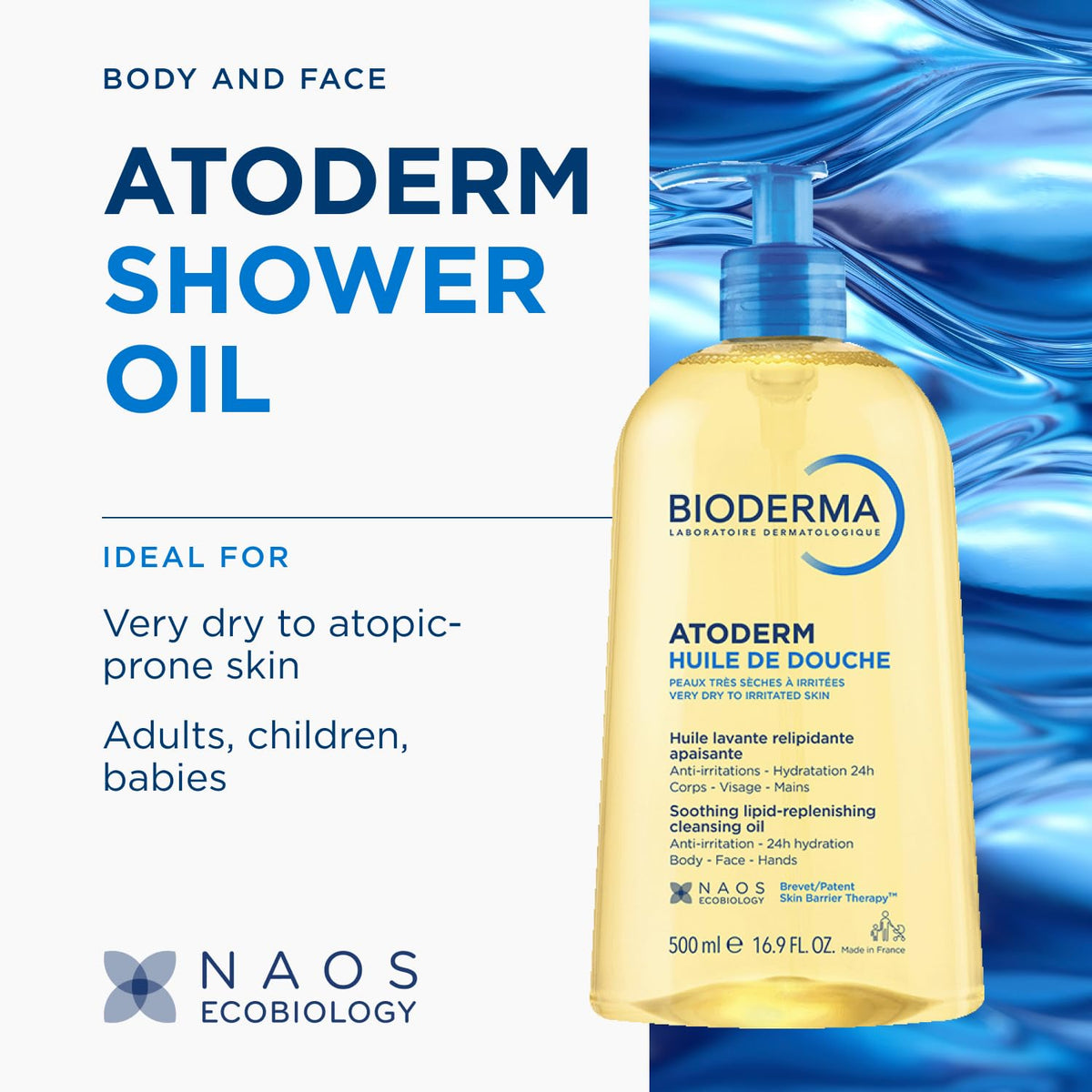Bioderma Atoderm cleansing oil family size