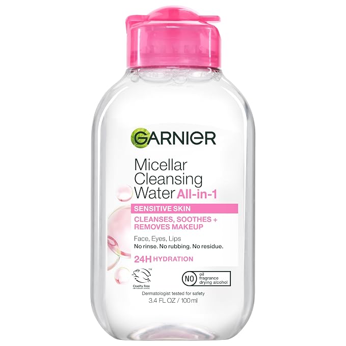 Garnier Micellar Water 3.4 fl oz facial cleanser bottle