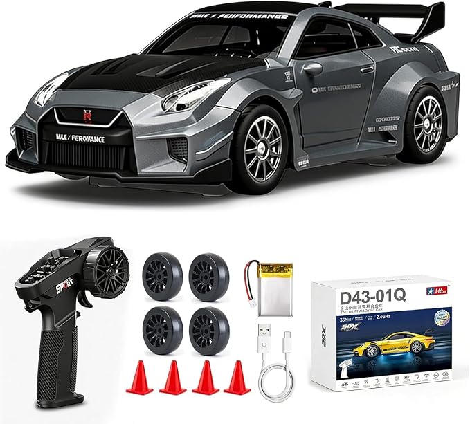 1/43 scale ARRIS 911 remote control drift car side profile
