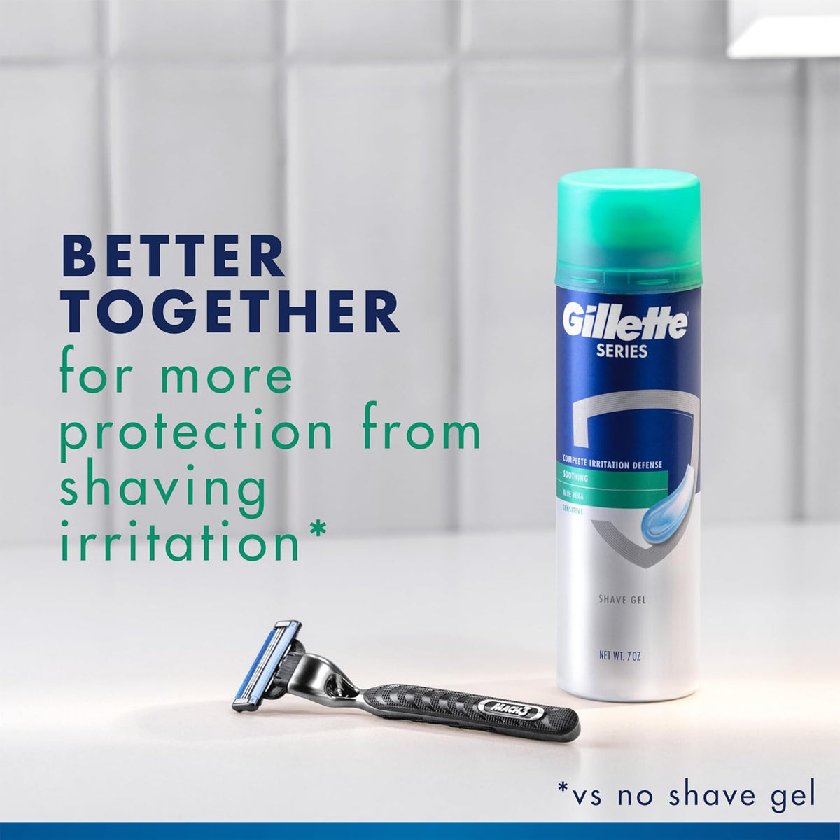 Gillette 3X Action shaving gel with irritation defense