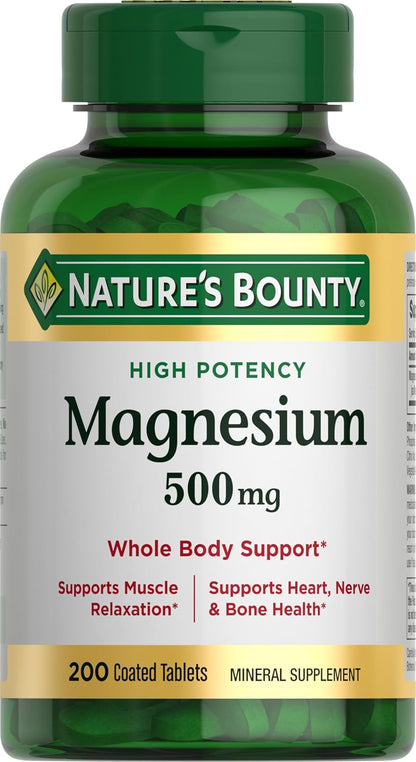 Nature's Bounty magnesium supplement front label
