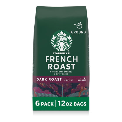 Starbucks dark roast ground coffee for hot or iced coffee