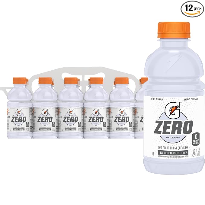 Gatorade G Zero Glacier Cherry 12-ounce bottles 12 count