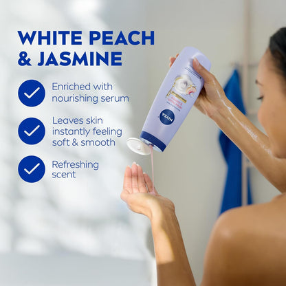 White peach and jasmine scented shower gel by NIVEA