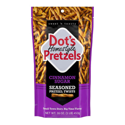 16 oz Dot's Homestyle Pretzels cinnamon sugar snack