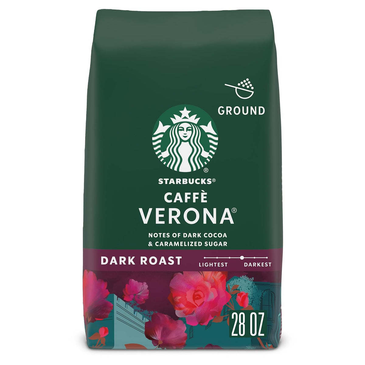 Starbucks Ground Coffee Caffè Verona dark roast packaging