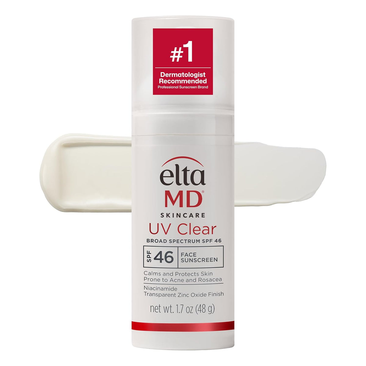 EltaMD oil-free zinc oxide facial sunscreen bottle