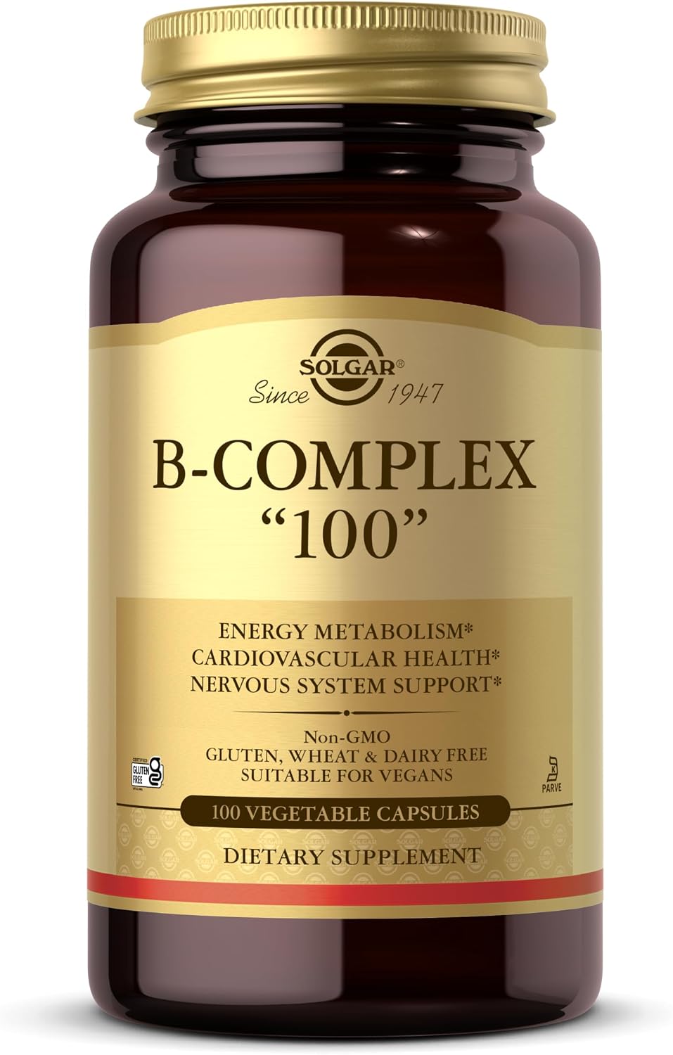 Solgar B-Complex 100 vegan vitamin B supplement