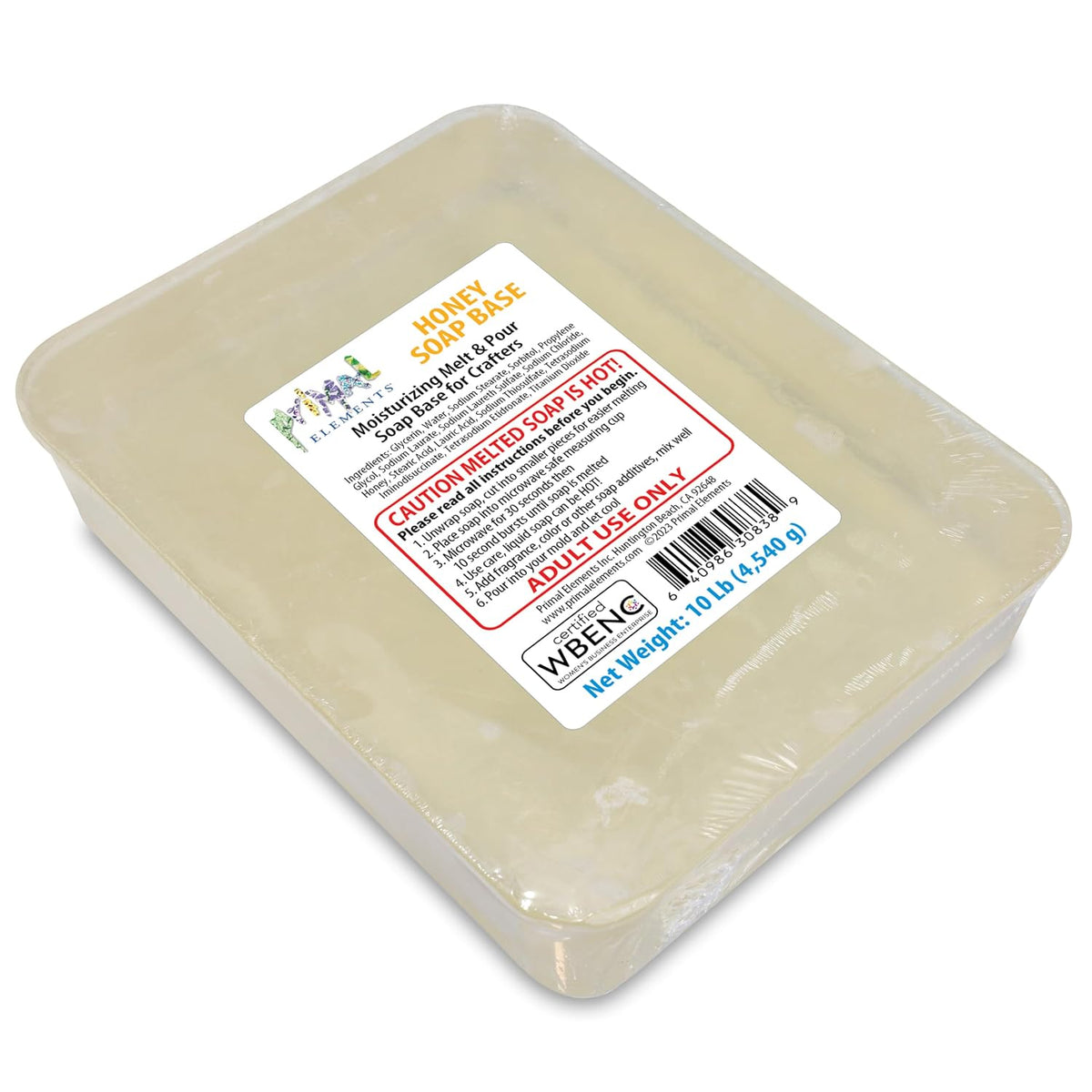 Moisturizing melt and pour honey soap base