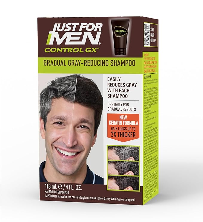 Just for Men Control GX gray reducing shampoo bottle