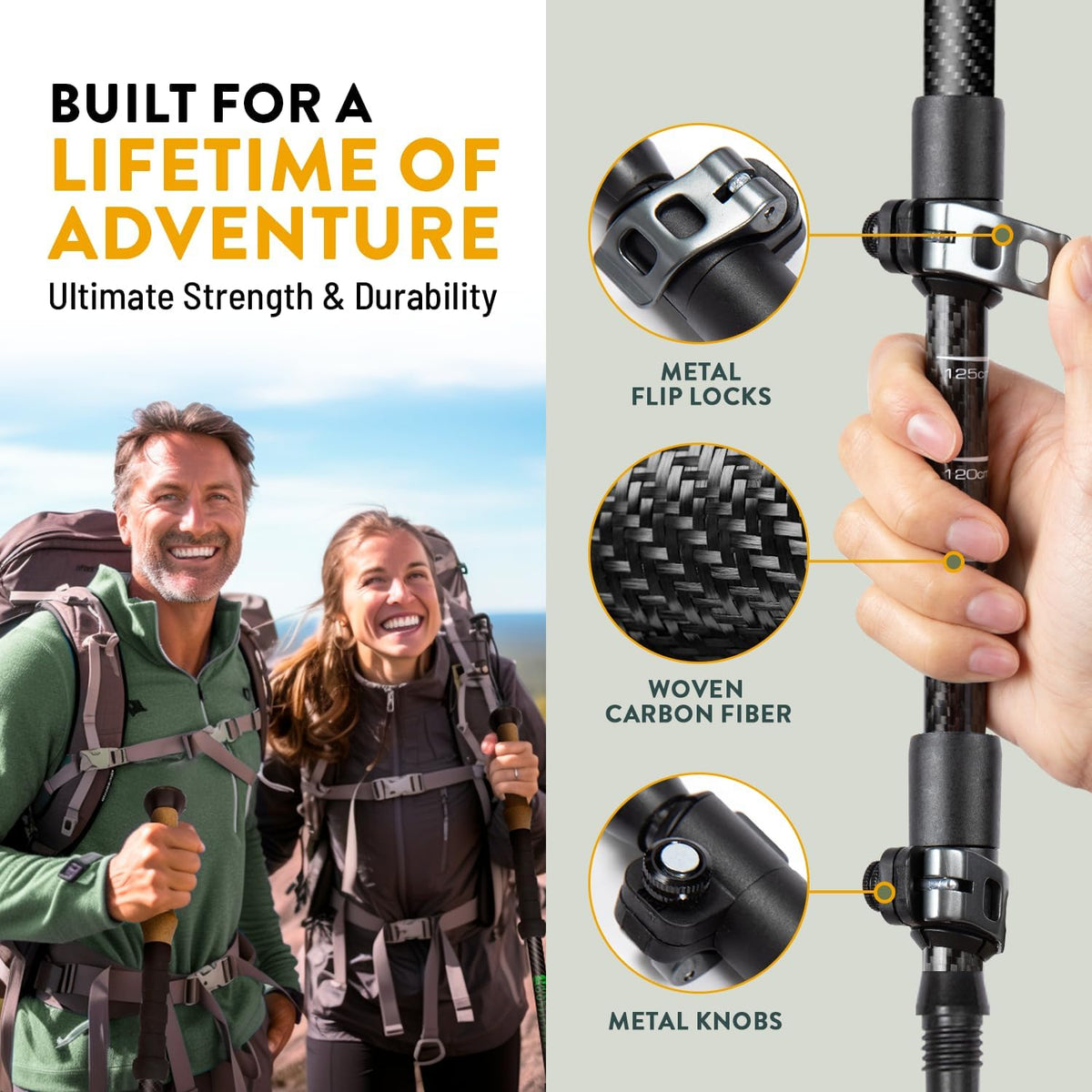 Hiker Hunger Outfitters adjustable trekking poles