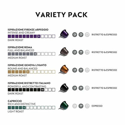 Nespresso Original capsules in five roast varieties