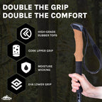 Cascade Mountain Tech trekking poles with adjustable wrist straps