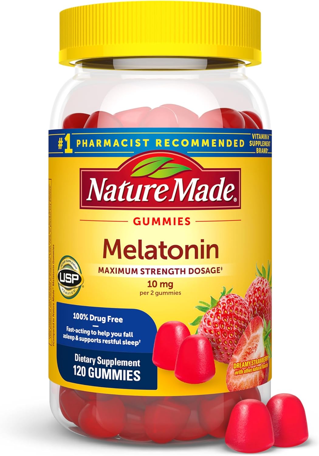 Nature Made melatonin gummies 120 count label