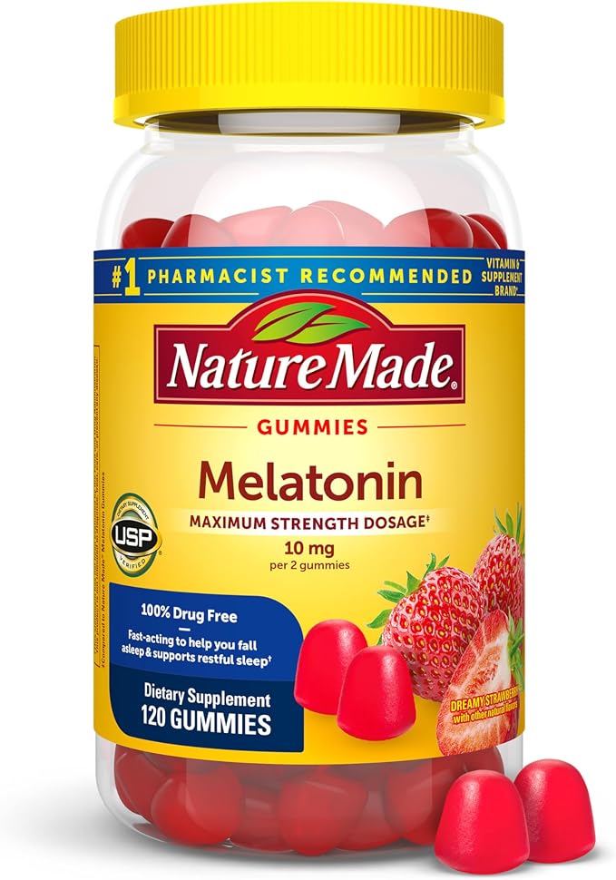 Nature Made Melatonin 10 mg gummies bottle