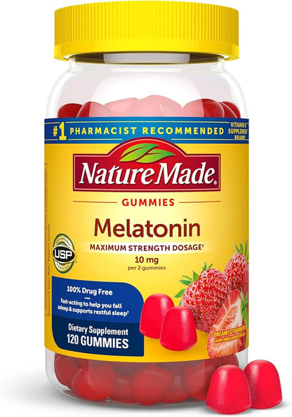 Nature Made Melatonin 10 mg gummies bottle