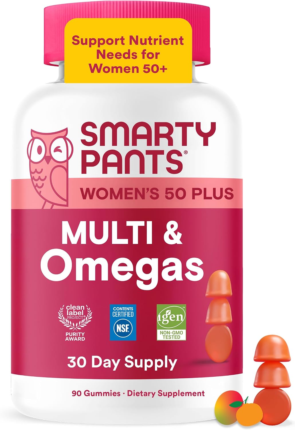 Women’s 50 plus multivitamin gummies with Omega 3 and CoQ10