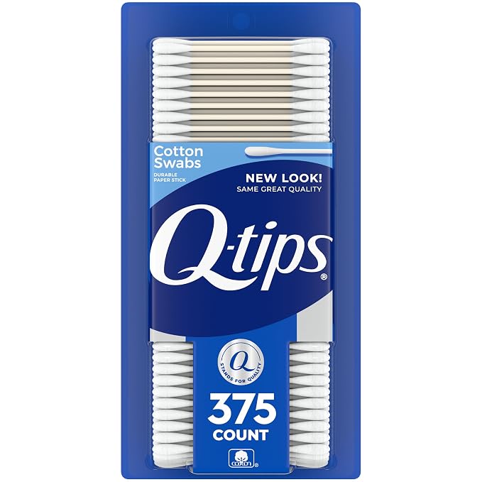 Q-tips 100% cotton swabs 375 count box