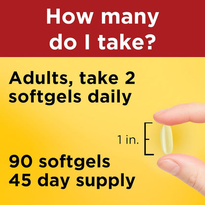 Nature Made Fish Oil Omega 3 softgel bottle label