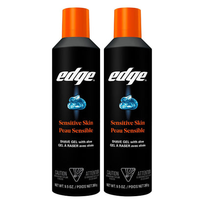 Edge sensitive skin shaving gel 9.5 oz cans