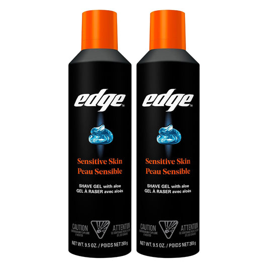 Edge sensitive skin shaving gel 9.5 oz cans