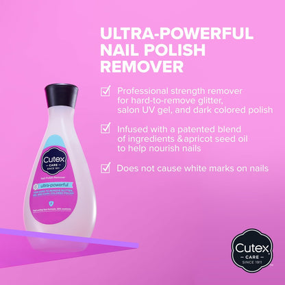 Paraben-free Cutex remover for glitter nail polish