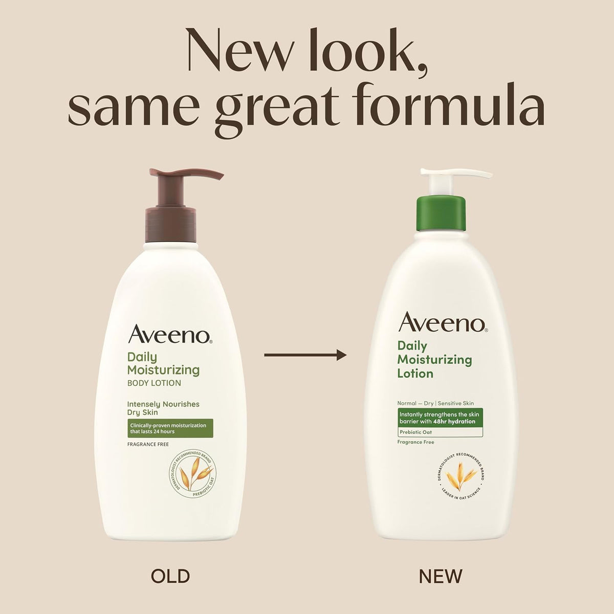 Aveeno daily moisturizing lotion with prebiotic oat