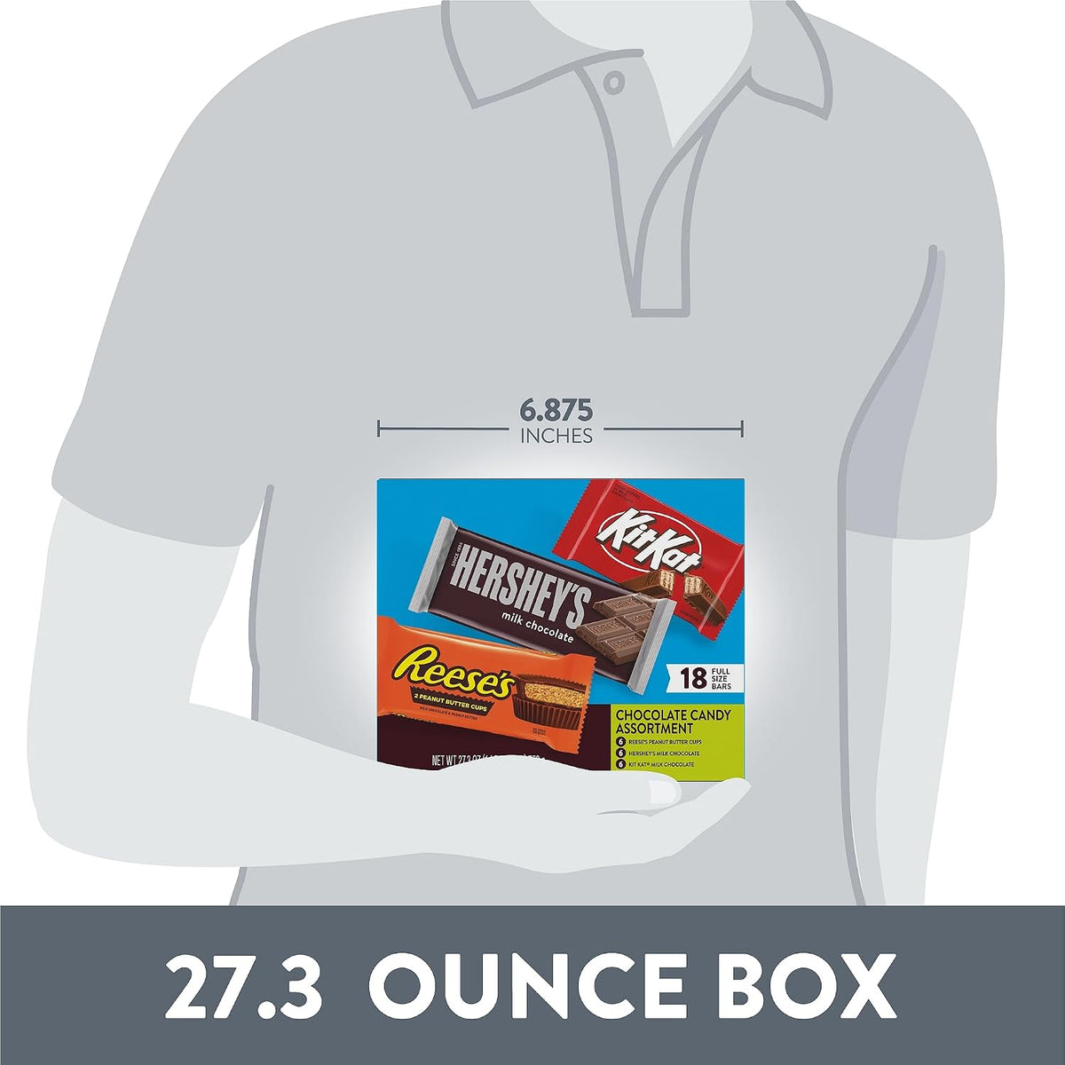 18 count HERSHEY'S milk chocolate variety box