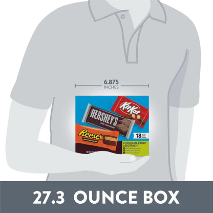 18 count HERSHEY'S milk chocolate variety box