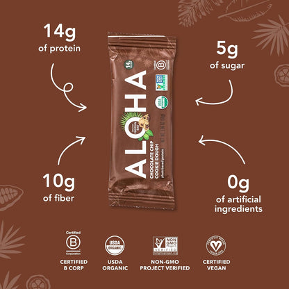 ALOHA whole food ingredient protein snack bars