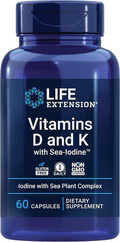 Life Extension Vitamins D and K with Sea-Iodine bottle