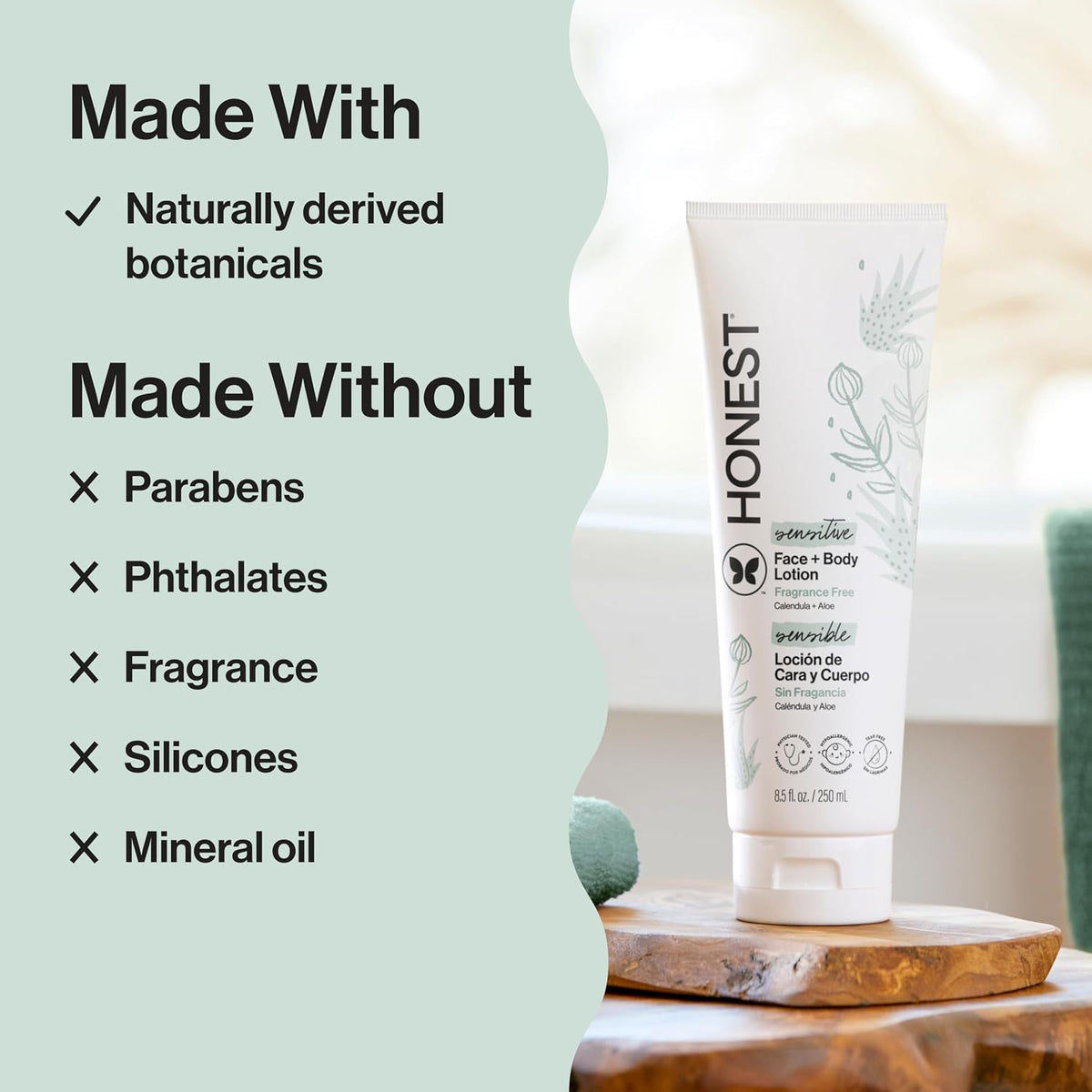 Hypoallergenic fragrance-free lotion by The Honest Company