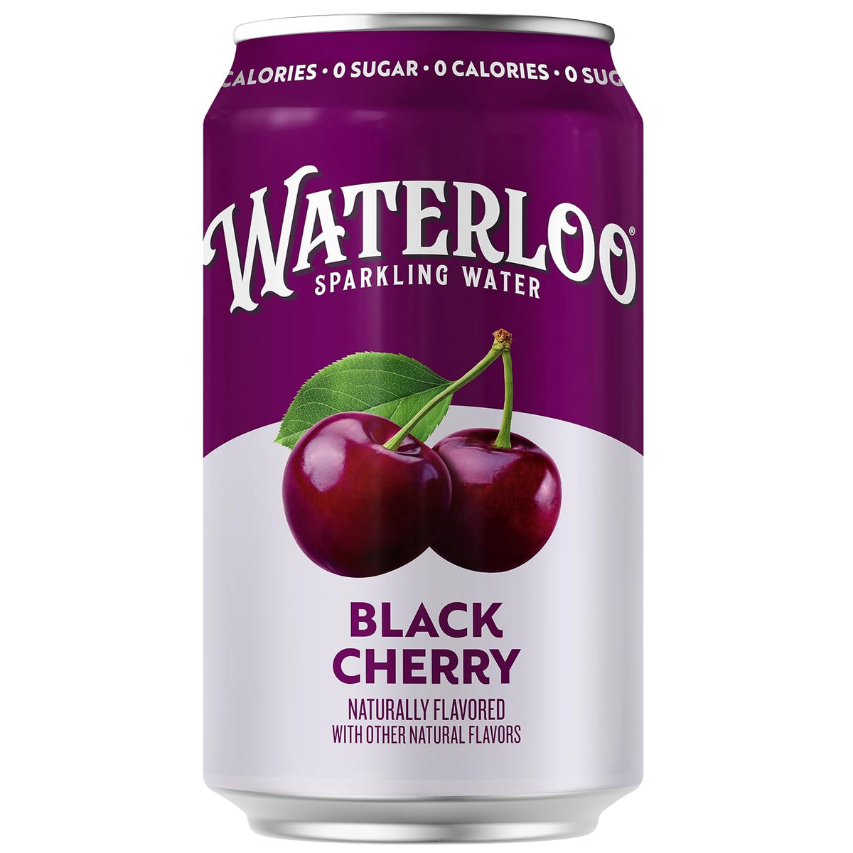 Waterloo zero sugar black cherry sparkling water pack