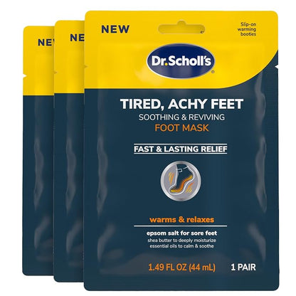 Dr. Scholl's warming foot mask booties 3 pair pack