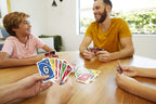 Left-handed UNO game with repositioned card numbers