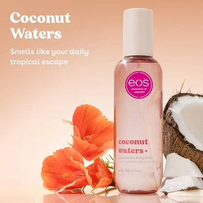 Hydrating coconut body mist with tropical fragrance notes