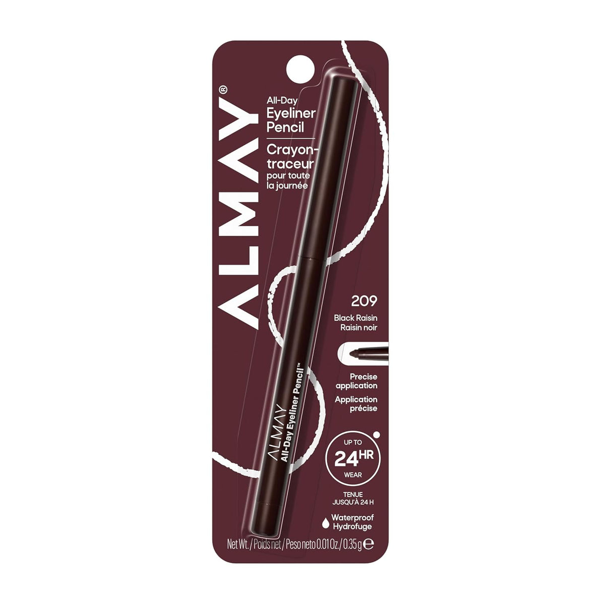Almay Black Raisin 209 eyeliner pencil, 0.01 oz