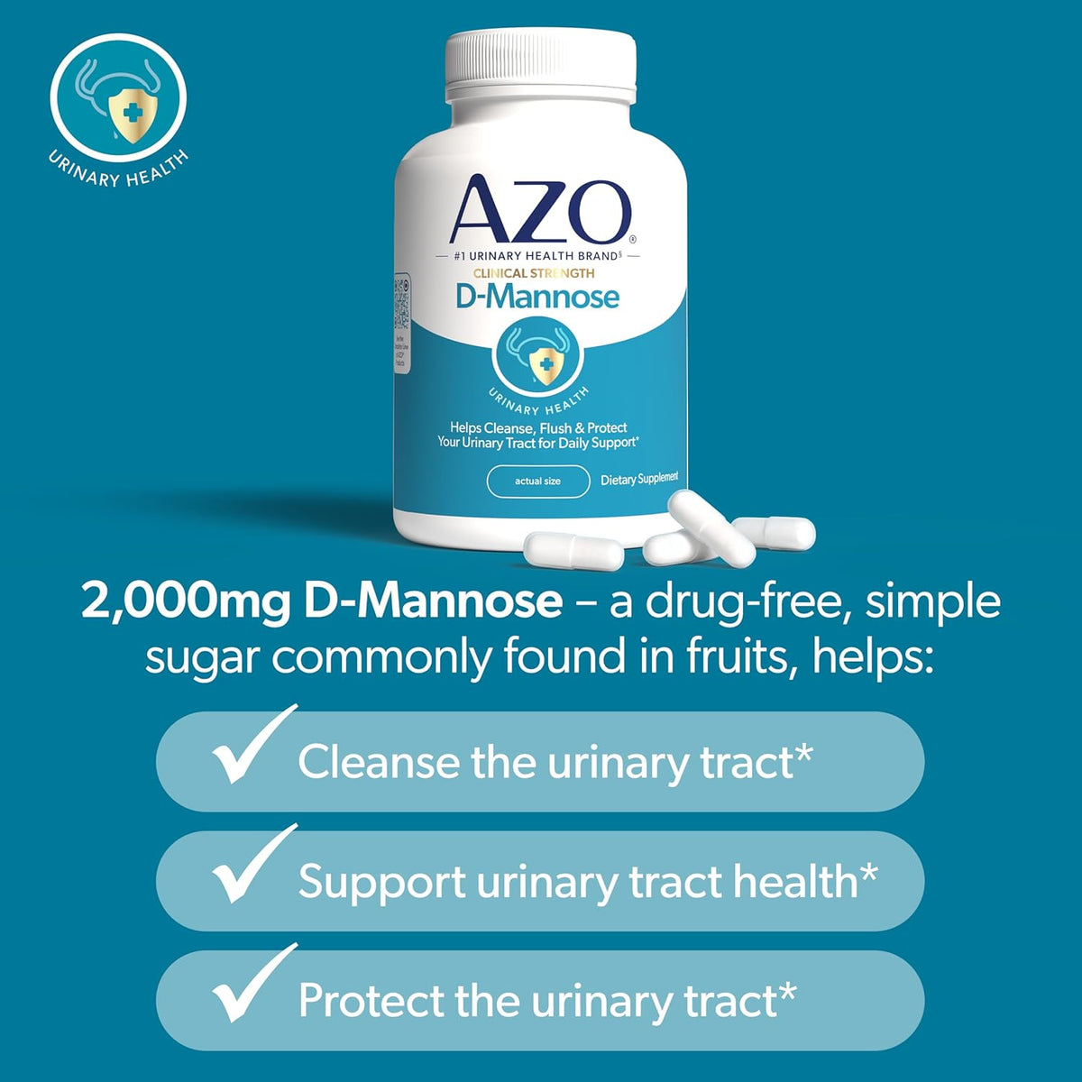 AZO D-Mannose supplement for women and men