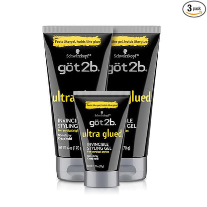 Got2B Ultra Glued extra strong hold hair gel set